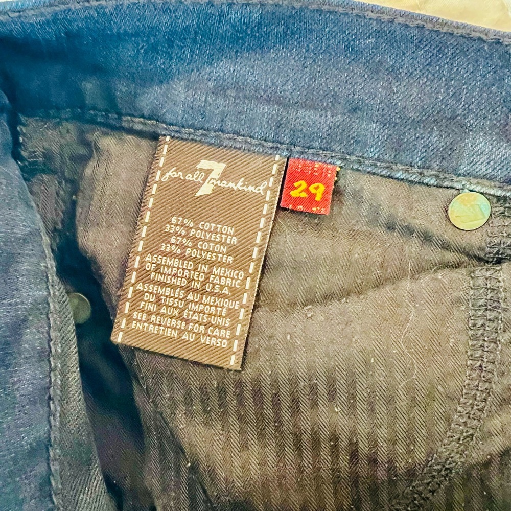 7 For All Mankind Dark Blue Skinny Jeans - Picture 2 of 8